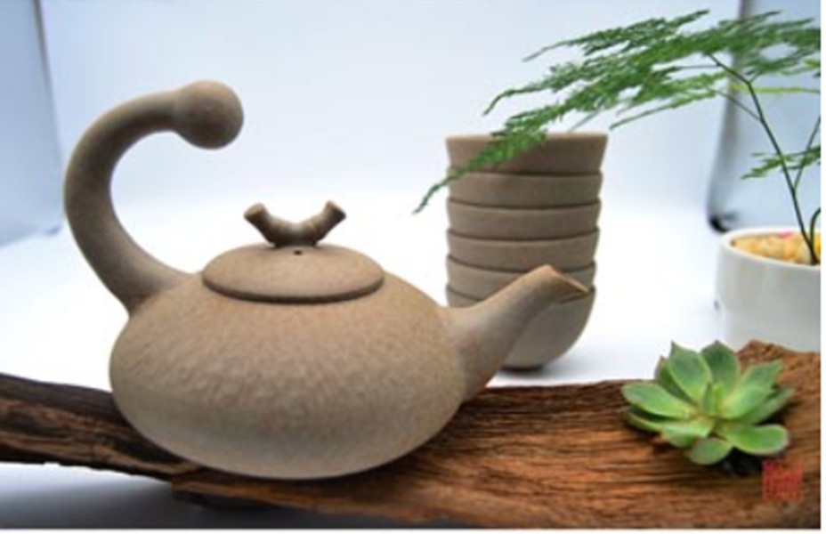 定瓷茶器：原礦粗瓷一枝獨(dú)秀套裝，精美跳刀紋裝飾，更顯與眾不同